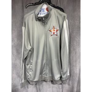 Houston Astros Genuine Merchandise MLB Zip Up True Fan Jacket Mens Gray 2XL